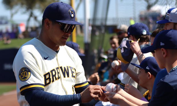Spring training was one of the ways fans could interact with players, as Milwaukee Brewers outfield...