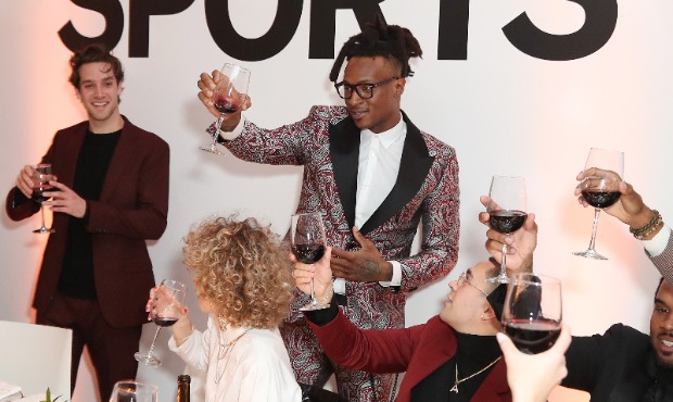 Clay Skipper and DeAndre Hopkins during GQ Sports Dinner Hosted By DeAndre Hopkins at Brickell City...