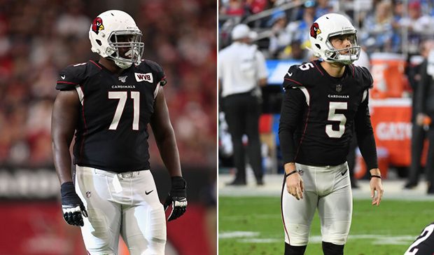 Cardinals free agent RT Justin Murray, left, and K Zane Gonzalez, right. (Getty Images)...