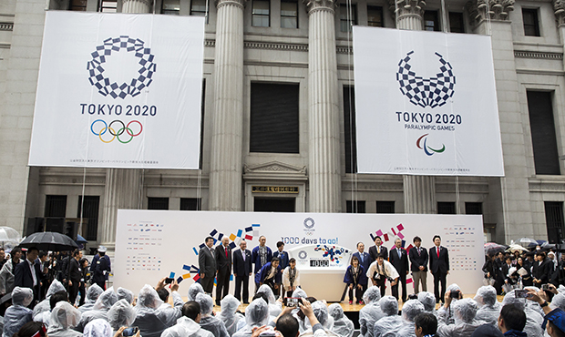 Tokyo 2020 Olympic 1,000 Days Countdown event on October 28, 2017 in Tokyo, Japan. (Photo by Tomohi...