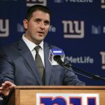 FILE - In this Jan. 9, 2020, file photo, Joe Judge, the new coach of the New York Giants NFL football team, speaks during a news conference in East Rutherford, N.J. The 38-year-old rose to the top quickly by being prepared. It is how he is approaching this time of isolation caused by the coronavirus pandemic. It's something no other coach has gone through, so Judge does not see himself at a disadvantage in starting to  rebuild a team that has won 12 games in three seasons. (AP Photo/Frank Franklin II, File)