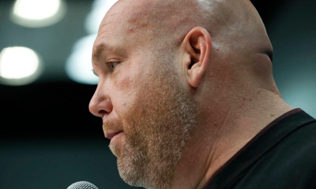 Arizona Cardinals general manager Steve Keim speaks during a press conference at the NFL football s...