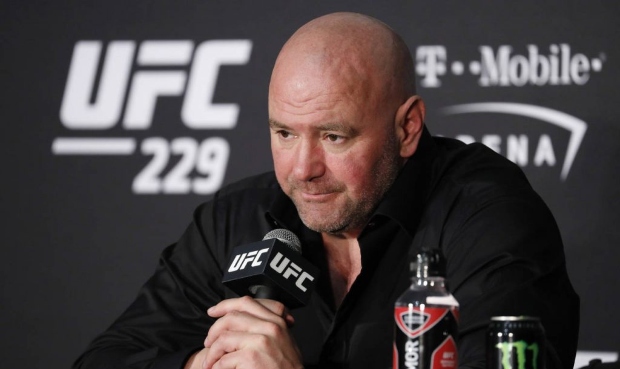 In this Oct. 6, 2018, file photo, Dana White, president of the UFC, speaks at a news conference aft...