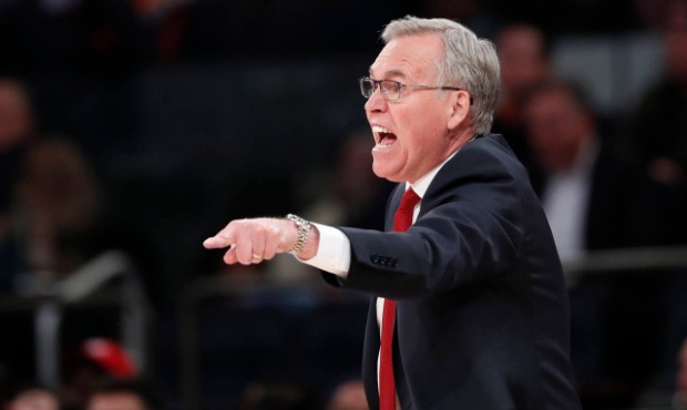 Houston Rockets head coach Mike D'Antoni yells during the second half of an NBA basketball game aga...