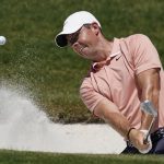 during the final round of the Charles Schwab Challenge golf tournament at the Colonial Country Club in Fort Worth, Texas, Sunday, June 14, 2020. (AP Photo/David J. Phillip)