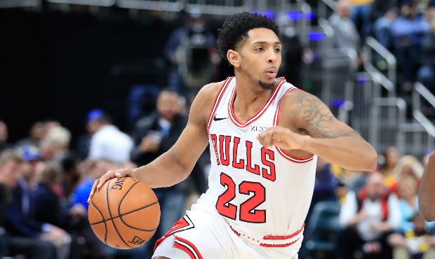 INDIANAPOLIS, IN - DECEMBER 04: Cameron Payne #22 of the Chicago Bulls dribbles the ball against th...