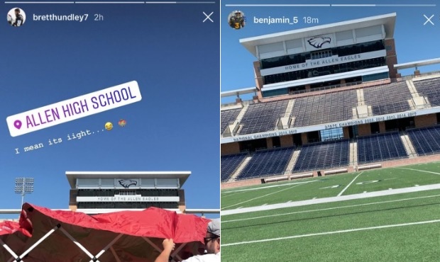 Cardinals appear to gather at Kyler Murray's old home, Allen High School