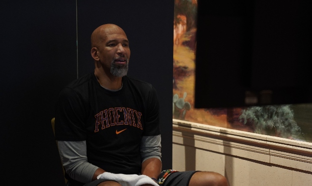 Phoenix Suns head coach Monty Williams virtually speaking with the media after practice Thursday in...