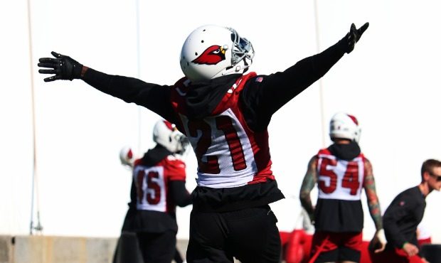 Arizona Cardinals CB Patrick Peterson goes through a tip drill during the team’s practice Wednesd...