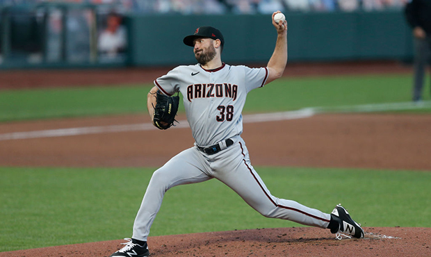Robbie Ray #38 of the Arizona Diamondbacks pitches in the bottom of the second inning against the S...