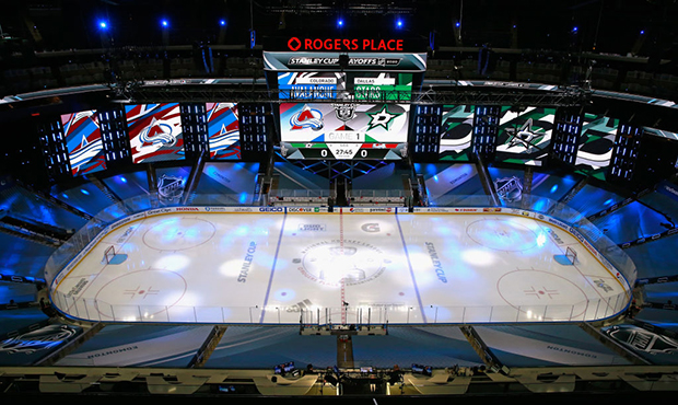 A general view of the arena prior to the game between the Dallas Stars and the Colorado Avalanche i...
