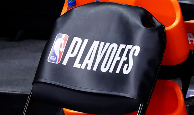 A player chair on the bench sits empty before Game Five of the Eastern Conference First Round that ...