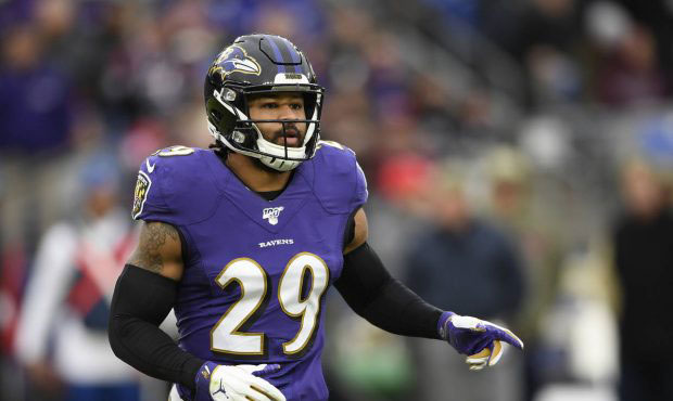 FILE - In this Nov. 17, 2019, file photo, Baltimore Ravens free safety Earl Thomas waits for a play...
