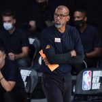 Phoenix Suns head coach Monty Williams watches from the sidelines during the second half of an NBA basketball game against the Dallas Mavericks, Sunday, Aug. 2, 2020, in Lake Buena Vista, Fla. (AP Photo/Ashley Landis, Pool)