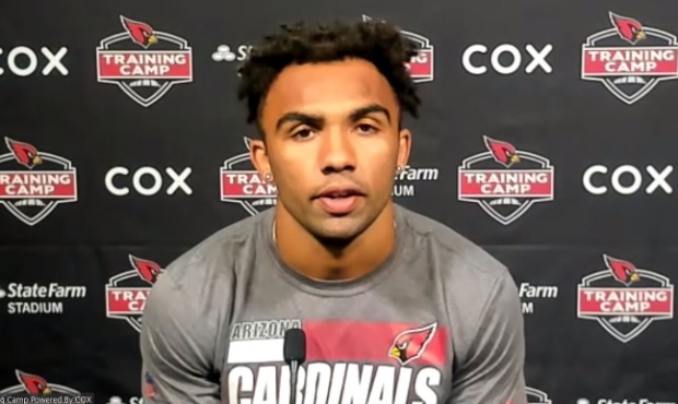 Cardinals WR Christian Kirk on a Zoom call following Wednesday's practice. (Screenshot)...