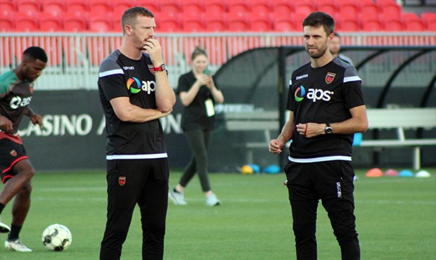 Phoenix Rising FC assistant coaches Peter Ramage (left) and Blair Gavin are awaiting details about ...