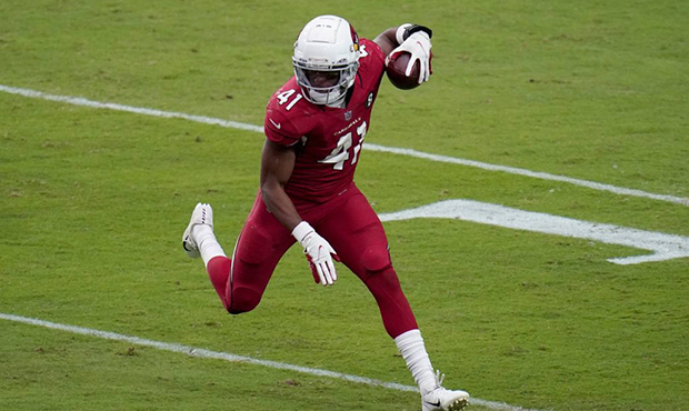 Arizona Cardinals running back Kenyan Drake (41) runs during the second half of an NFL football gam...