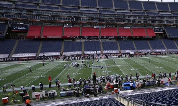New England Patriots' home stadium, Gillette Stadium. (AP Photo/Charles Krupa)...
