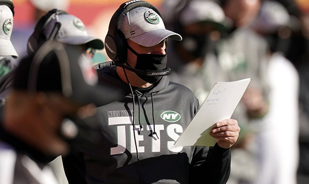 New York Jets head coach Adam Gase watches play against the Kansas City Chiefs in the second half o...