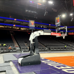 The new court at the renovated Phoenix Suns Arena (Kellan Olson/Arizona Sports)