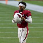 Arizona Cardinals quarterback Kyler Murray (1) takes the field during the first half of an NFL football game against the Philadelphia Eagles, Sunday, Dec. 20, 2020, in Glendale, Ariz. (AP Photo/Ross D. Franklin)
