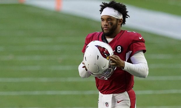 Arizona Cardinals quarterback Kyler Murray (1) takes the field during the first half of an NFL foot...
