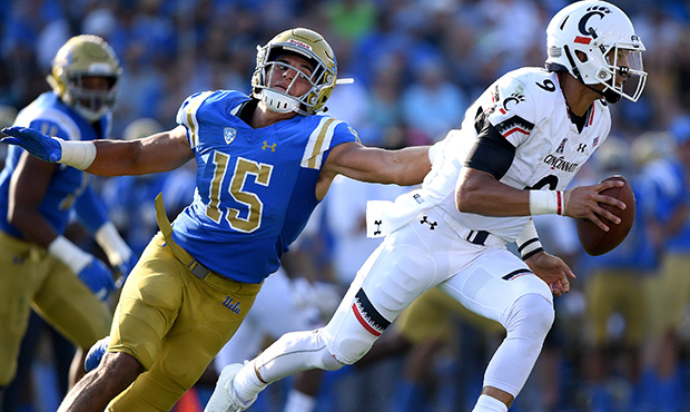 Jaelan Phillips of the UCLA Bruins on September 1, 2018. (Photo by Harry How/Getty Images)...