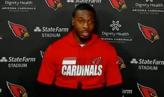 Arizona Cardinals WR A.J Green is introduced to reporters on a Zoom call on Thursday, March 18, 202...