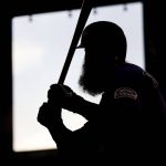 
              Colorado Rockies' Charlie Blackmon waits in the on-deck circle during the first inning of a baseball game against the Arizona Diamondbacks, Friday, April 30, 2021, in Phoenix. (AP Photo/Darryl Webb)
            