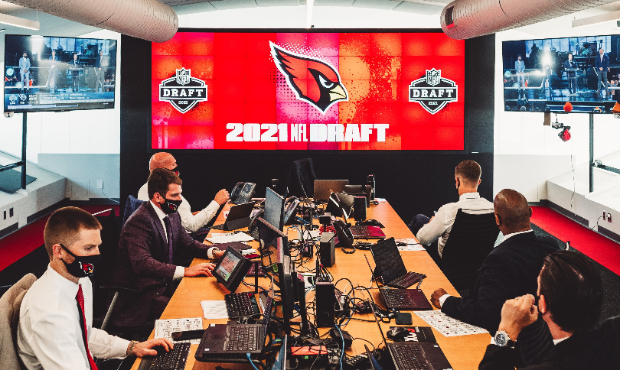 Arizona Cardinals' 2021 NFL Draft room. (Twitter Photo/@AZCardinals)...