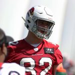Arizona Cardinals tight end Bruno Labelle during rookie minicamp Friday, May 14, 2021, in Tempe, Ariz. (Tyler Drake/Arizona Sports)