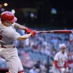 St. Louis Cardinals' Tyler O'Neill connects for a two-run home run against the Arizona Diamondbacks during the first inning of a baseball game Friday, May 28, 2021, in Phoenix. (AP Photo/Ross D. Franklin)