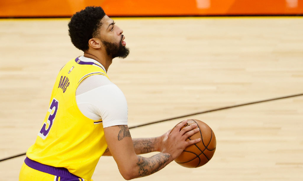 Los Angeles Lakers forward Anthony Davis. (Photo by Christian Petersen/Getty Images)...