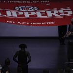 Los Angeles Clippers' Patrick Beverley leaves the arena after he was ejected from the game during the second half in Game 6 of the NBA basketball Western Conference Finals against the Phoenix Suns Wednesday, June 30, 2021, in Los Angeles. (AP Photo/Jae C. Hong)
