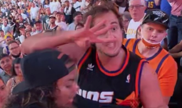 The "Suns in four" fan on Friday, June 11, 2021 at Ball Area for the Suns' Game 3 win over the Nugg...