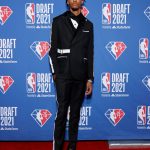 NEW YORK, NEW YORK - JULY 29: Ziaire Williams poses for photos on the red carpet during the 2021 NBA Draft at the Barclays Center on July 29, 2021 in New York City. (Photo by Arturo Holmes/Getty Images)