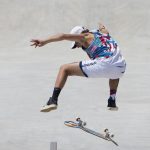 Jagger Eaton of the United States competes during the men's street skateboarding finals at the 2020 Summer Olympics, Sunday, July 25, 2021, in Tokyo, Japan. (AP Photo/Jae C. Hong)