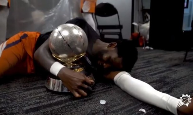 Watch the Suns' locker room celebration after earning Finals berth
