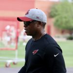 Cardinals defensive coordinator Vance Joseph looks on during practice Tuesday, Aug. 31, 2021, in Tempe. (Tyler Drake/Arizona Sports)