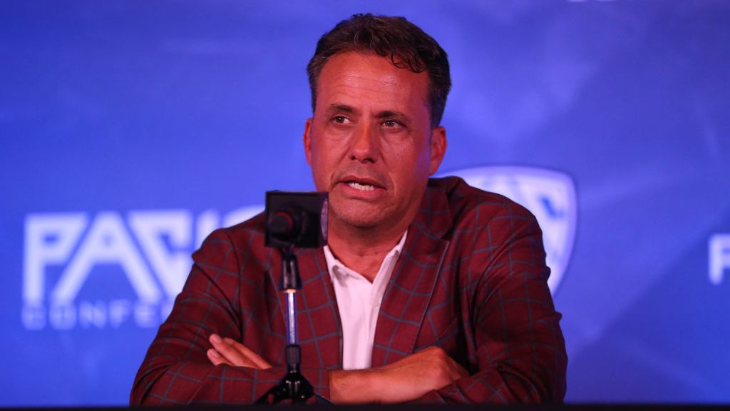 Arizona coach Jedd Fisch during the Pac-12 Football Media Day on July 27, 2021, at the W Hotel in H...