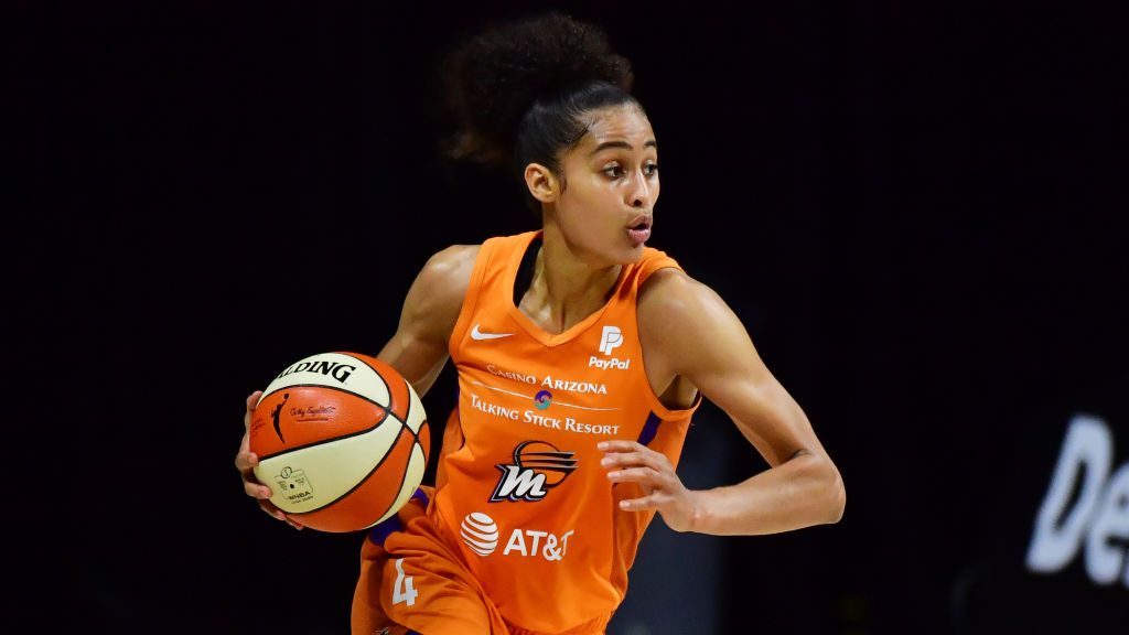Skylar Diggins-Smith #4 of the Phoenix Mercury. (Photo by Julio Aguilar/Getty Images)...