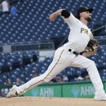 Pittsburgh Pirates starter JT Brubaker pitches against the Arizona Diamondbacks during the first inning of a baseball game Tuesday, Aug. 24, 2021, in Pittsburgh. (AP Photo/Keith Srakocic)