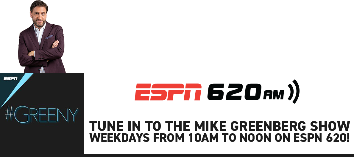 Tune in to The Mike Greenberg Show weekdays from 10am to noon on ESPN 620! 