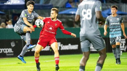 Phoenix Rising FC's Santi Moar (#7) playing against Tacoma Defiance in a USL Championship Pacific D...
