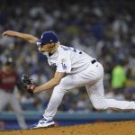 Los Angeles Dodgers relief pitcher Phil Bickford (52) throws during the sixth inning of a baseball game against the Arizona Diamondbacks Wednesday, Sept. 15, 2021, in Los Angeles. (AP Photo/Ashley Landis)