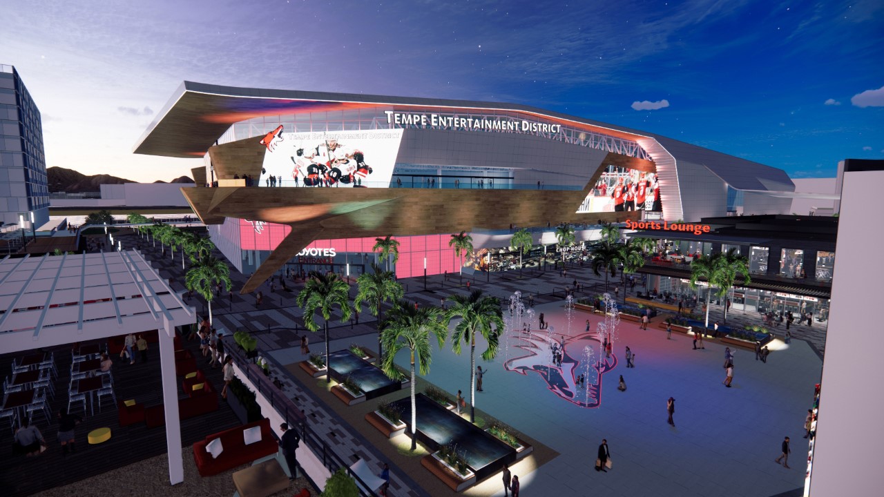 Arizona Coyotes on X: We're moving forward with the City of Tempe on our  proposed arena development project. Take a look at what we hope to build.   / X