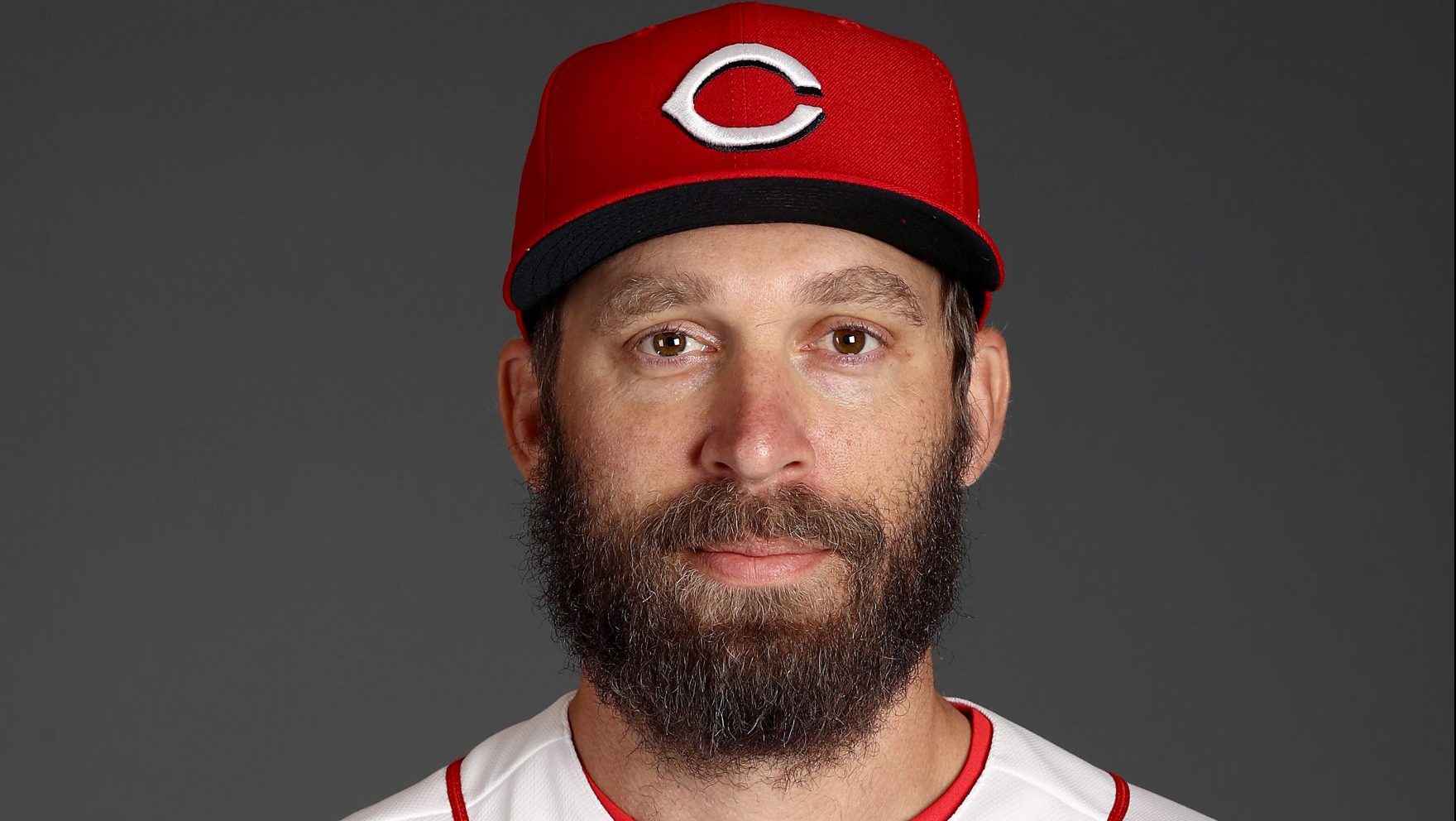 Assistant Hitting coach Joe Mather #62 poses during Cincinnati Reds Photo Day on February 19, 2020 ...