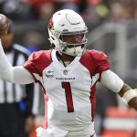 Arizona Cardinals quarterback Kyler Murray throws during the first half of an NFL football game against the Cleveland Browns, Sunday, Oct. 17, 2021, in Cleveland. (AP Photo/David Richard)