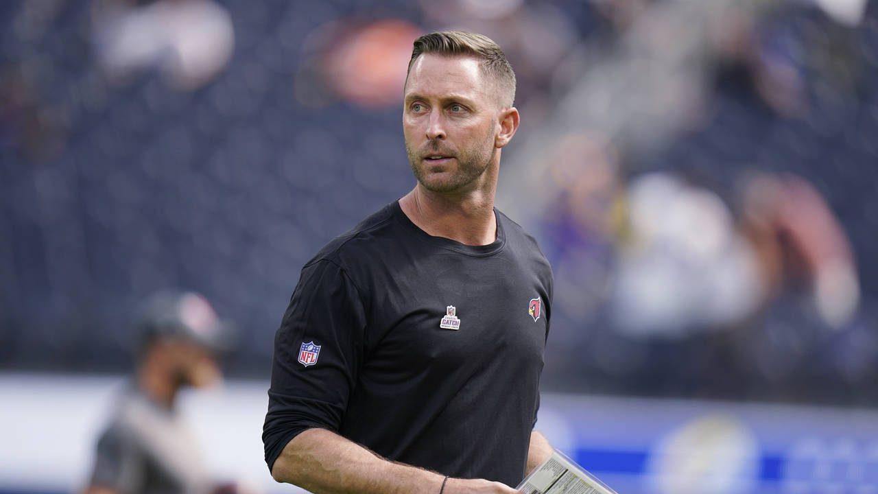 Kliff Kingsbury, Cardinals fail to find redemption in lackluster loss to Rams (AP Photo/Jae C. Hong...