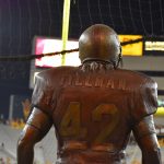 Picture from behind the Pat Tillman Statue at Sun Devil Stadium before Arizona State vs USC 11/6/21 (Arizona Sports: Jeremy Schnell)